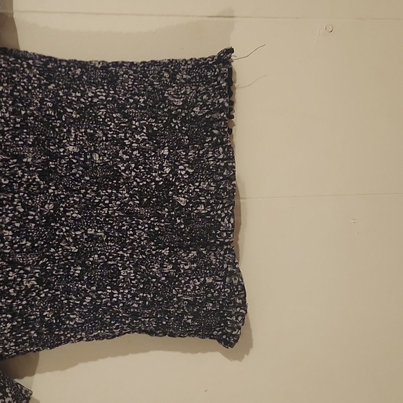 Anthropologie Black and White Smocked Blouse - Picture 7 of 11